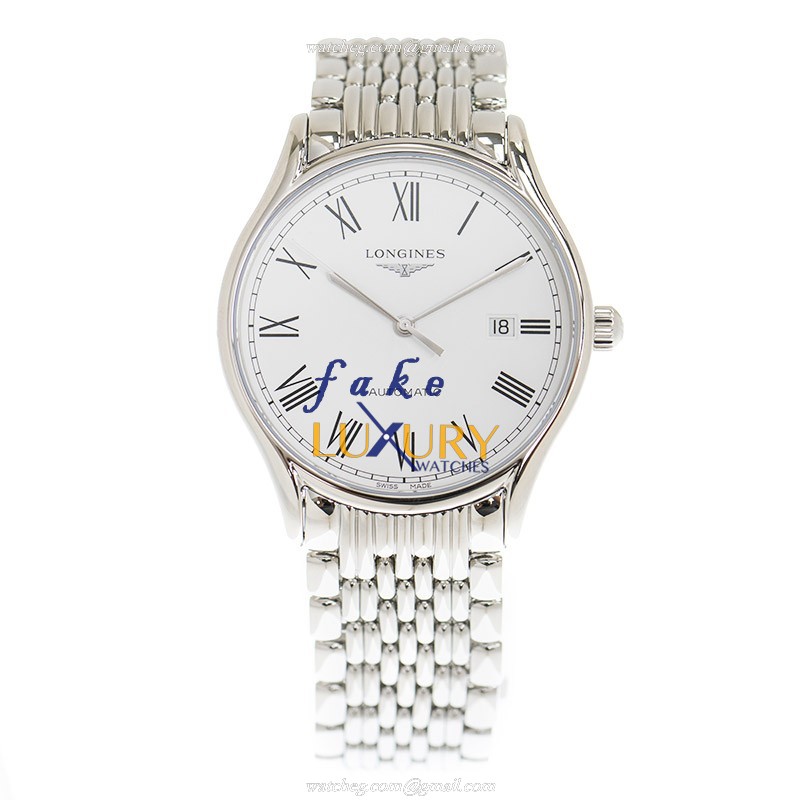 Longines L4.961.4.11.6 Lyre Replica Watch, Automatic Movement, White Dial, Steel Bracelet - Image 2