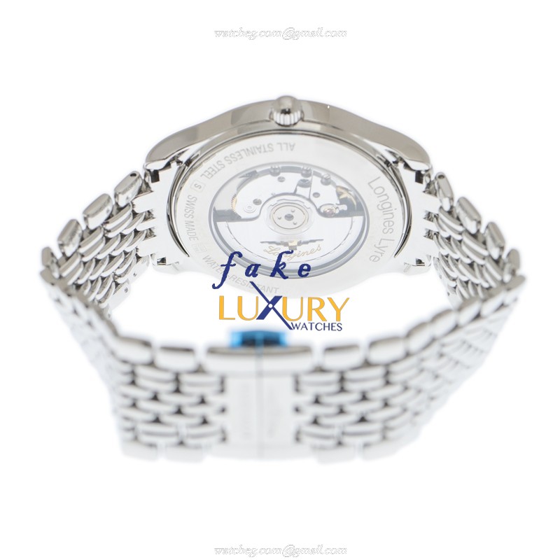 Longines L4.961.4.11.6 Lyre Replica Watch, Automatic Movement, White Dial, Steel Bracelet - Image 4