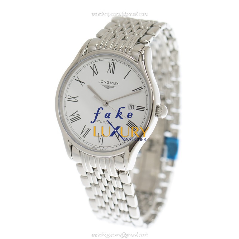 Longines L4.961.4.11.6 Lyre Replica Watch, Automatic Movement, White Dial, Steel Bracelet - Image 3