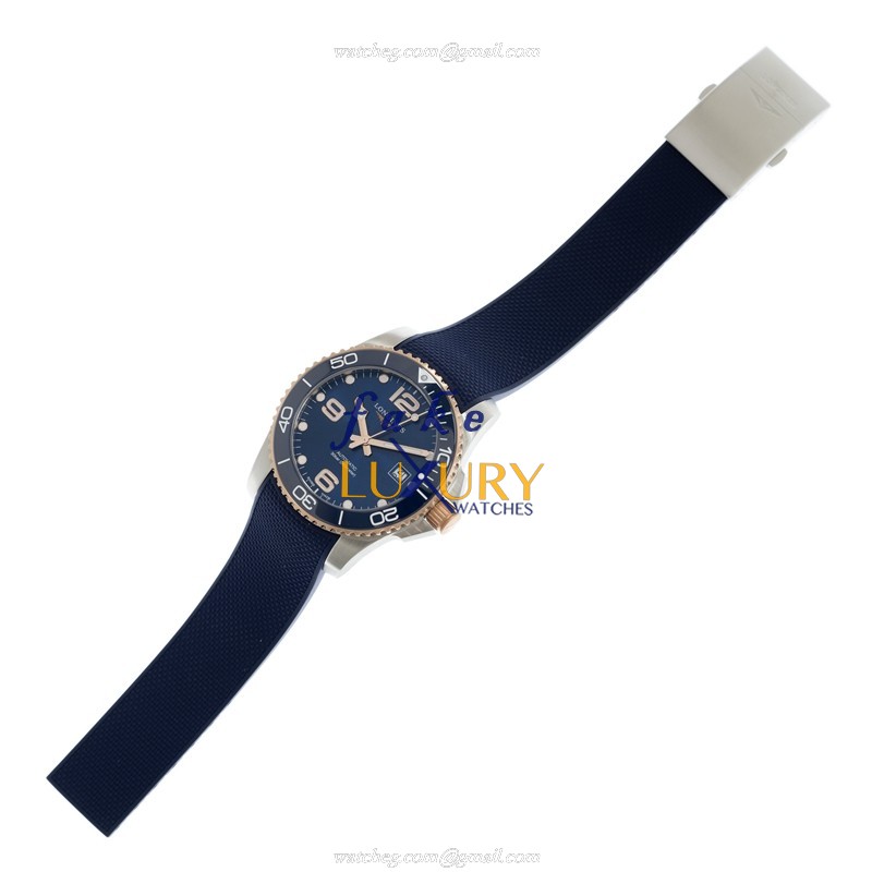Longines L3.781.3.98.9 Conquest Replica Automatic Blue Dial Ceramic Steel Rubber Watch - Image 2
