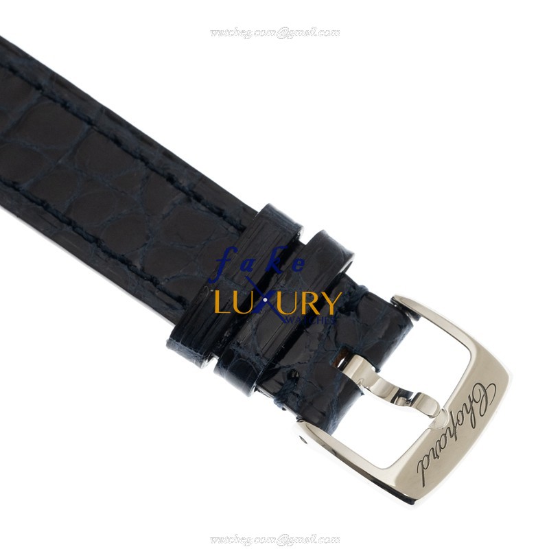 Chopard 278573-3016 HAPPY SPORT Automatic Stainless Steel Replica Watch, Blue Dial, Alligator Strap - Image 4