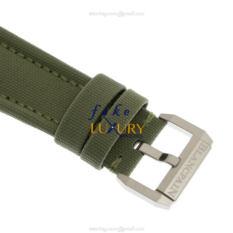 Blancpain 5000-1110-K52A Fifty Fathoms Replica Watch, Automatic, Gray Dial, Steel Case, Green Nylon - Image 4