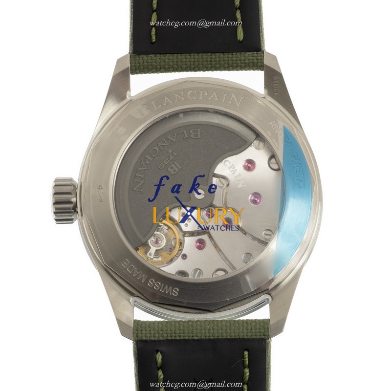 Blancpain 5000-1110-K52A Fifty Fathoms Replica Watch, Automatic, Gray Dial, Steel Case, Green Nylon - Image 3