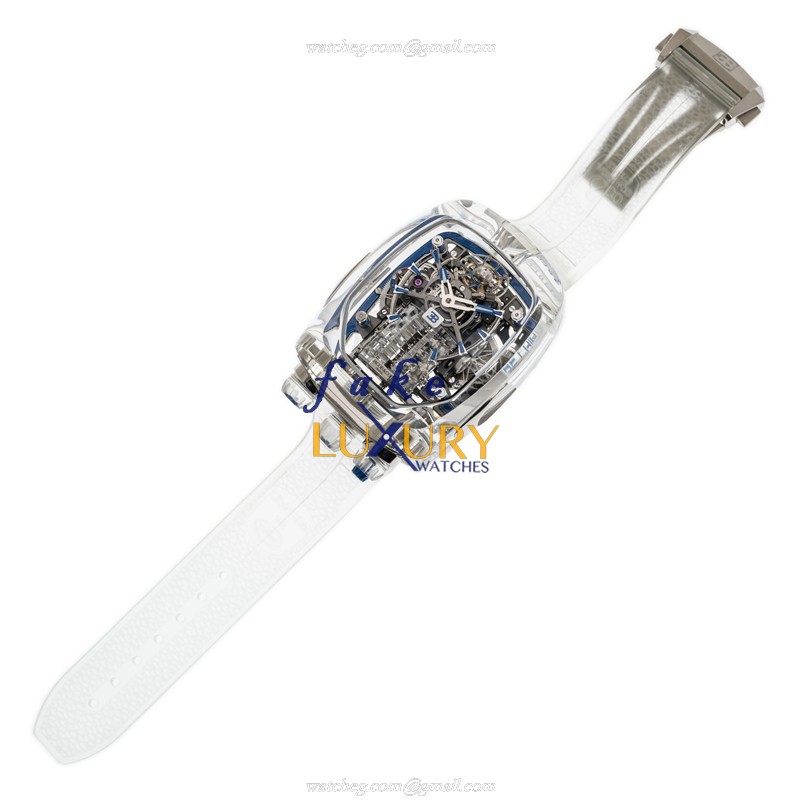 Jacob & Co BU210.80AA.AB.BBRUA Manual Wind Sapphire Crystal Watch, Transparent Dial & Strap, Rubber - Image 2