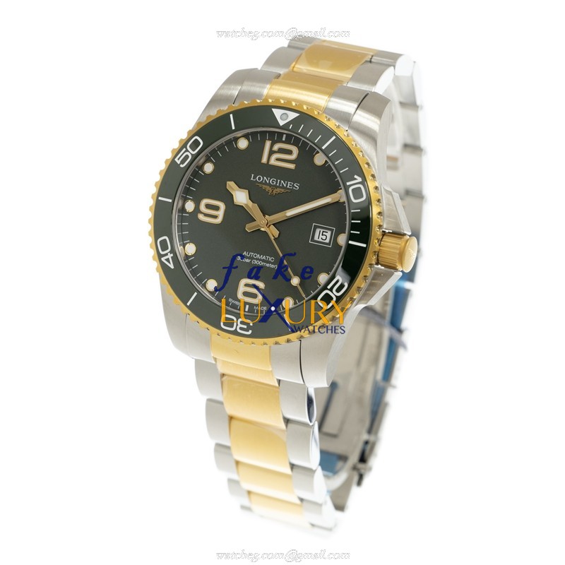 L3.781.3.06.7 - Longines Conquest Replica Watch Automatic Green Dial Ceramic Steel - Image 3