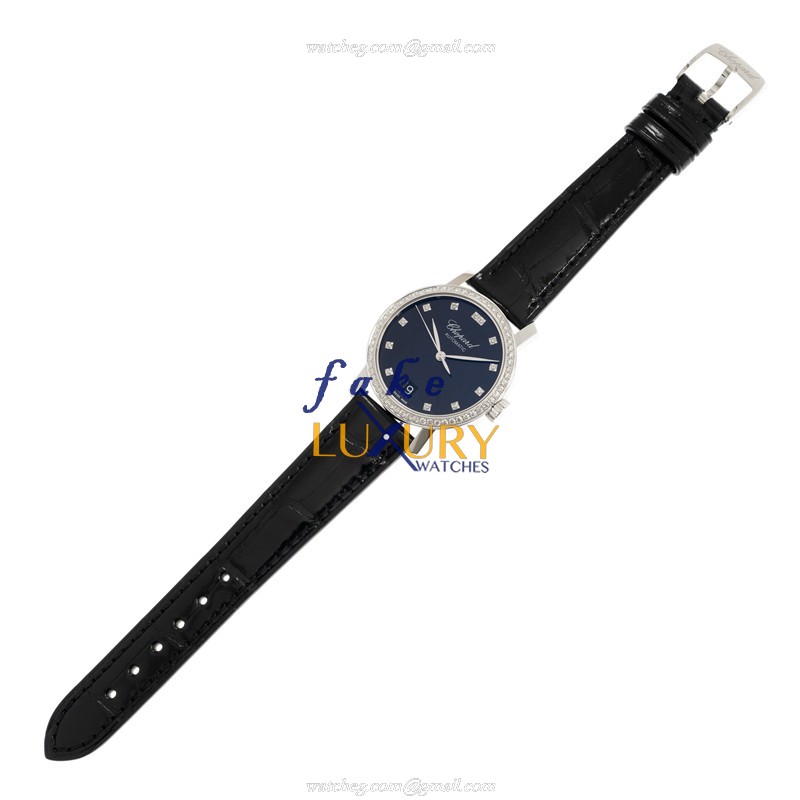 Chopard 134200-1004 CLASSIQUE Automatic 18kt White Gold Diamond Black Dial Replica Watch - Image 2