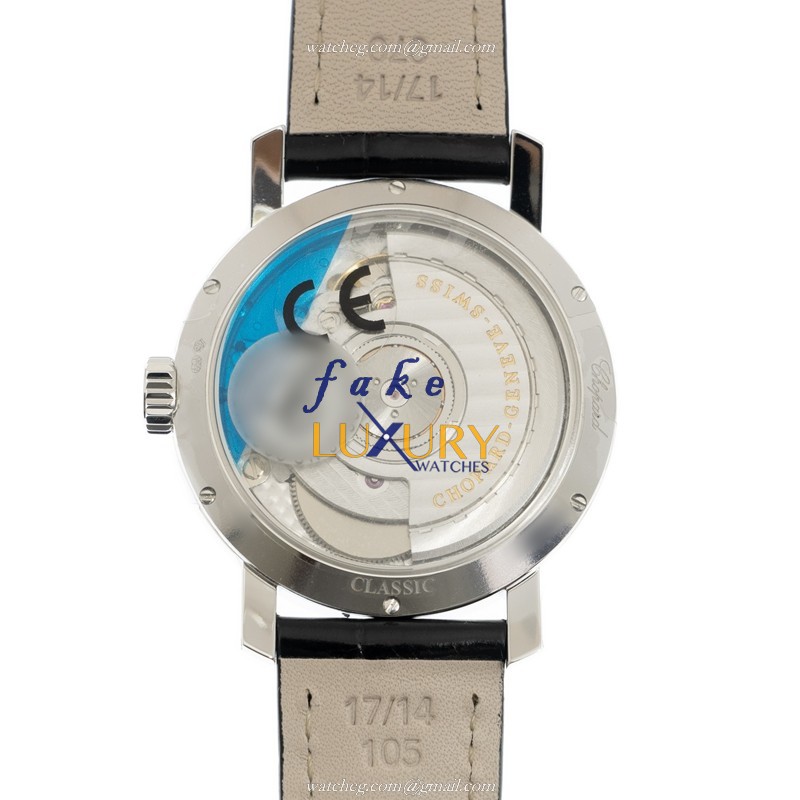 Chopard 134200-1004 CLASSIQUE Automatic 18kt White Gold Diamond Black Dial Replica Watch - Image 3