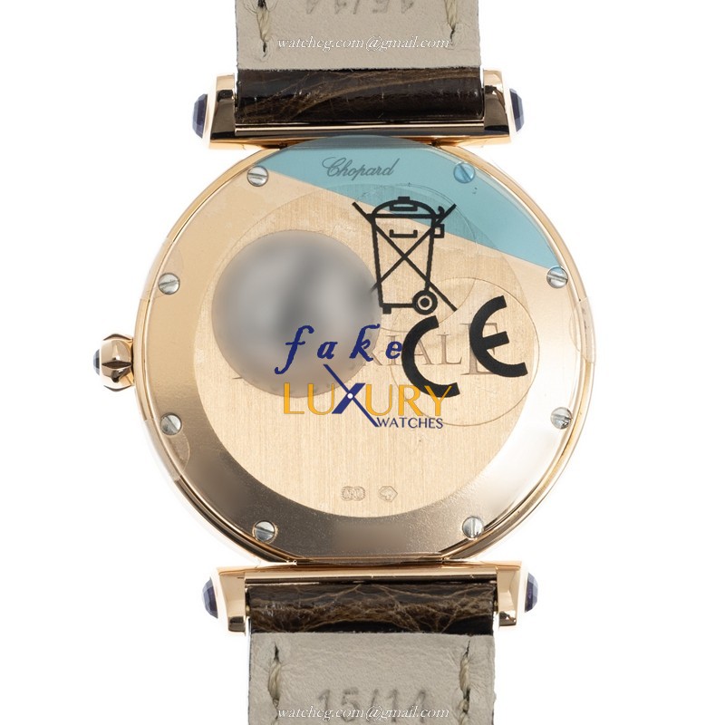 Chopard Imperiale 384238-5007 Quartz 18kt Rose Gold Diamonds Brown Dial Replica Watch - Image 3