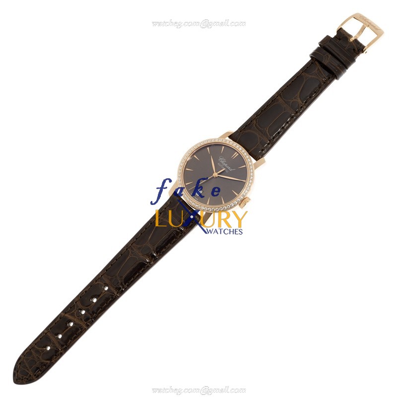 Chopard 134200-5003 CLASSIQUE Automatic 18kt Rose Gold & Diamonds - Watch - Brown Dial - Replica - Image 2