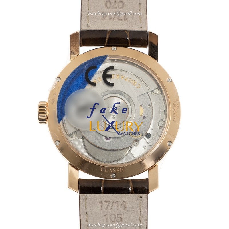 Chopard 134200-5003 CLASSIQUE Automatic 18kt Rose Gold & Diamonds - Watch - Brown Dial - Replica - Image 3