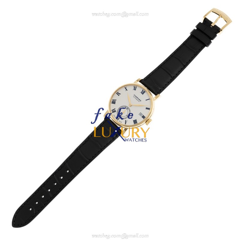 - 161289-0001 - Chopard CLASSIQUE Automatic 18kt Yellow Gold Replica Watch - White Dial - Image 2
