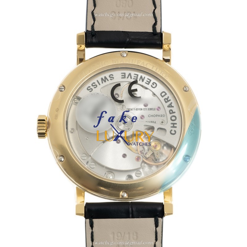 - 161289-0001 - Chopard CLASSIQUE Automatic 18kt Yellow Gold Replica Watch - White Dial - Image 3