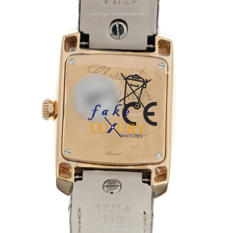 Chopard 419255-5002 LA STRADA Quartz 18kt Rose Gold Replica Watch, Brown Leather Strap - Image 3