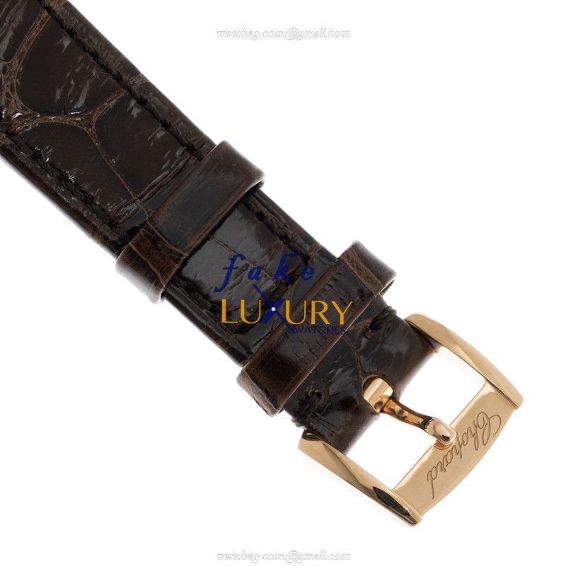 Chopard 419255-5002 LA STRADA Quartz 18kt Rose Gold Replica Watch, Brown Leather Strap - Image 4