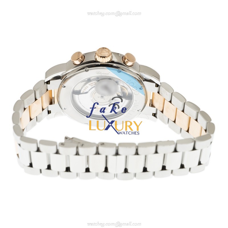 Chopard 158511-6001 Replica Watch, Automatic Movement, 18kt Rose Gold & Steel Case, White Dial - Image 4