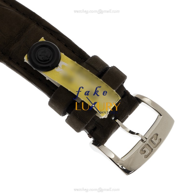 Glashutte 1-90-02-13-32-02 Replica Watch, Green Dial, Steel Case, Brown Alligator Strap, Automatic - Image 4