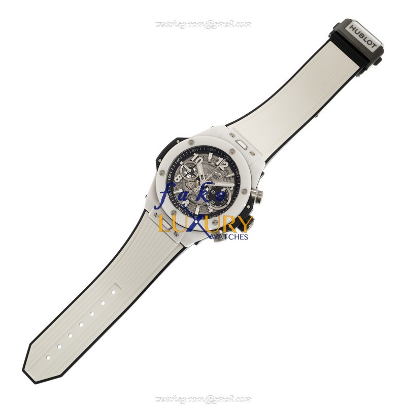 Hublot 421.HX.1170.RX Automatic Ceramic Replica Watch - Swiss Movement, 44mm Case, White Rubber - Image 2