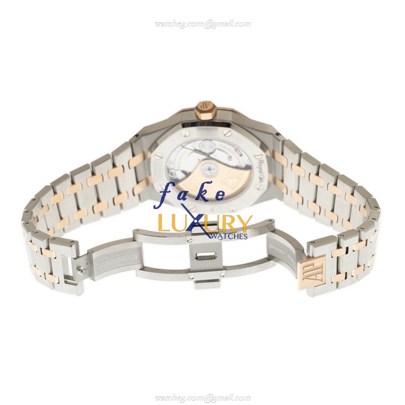 Audemars Piguet 15450SR.OO.1256SR.01 Royal Oak Replica Watch, White Dial, Rose Gold & Steel Case - Image 5