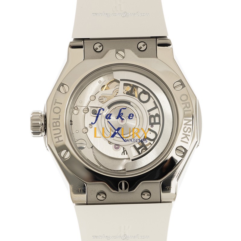 Hublot 550.NS.2200.RW.ORL20 Automatic Titanium Replica Watch - White Dial & Rubber Strap - 42H - Image 3