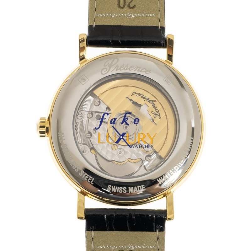 Longines L4.922.2.12.2 PRESENCE Automatic - Gold-Plated Stainless Steel - White Dial Replica Watch - Image 3