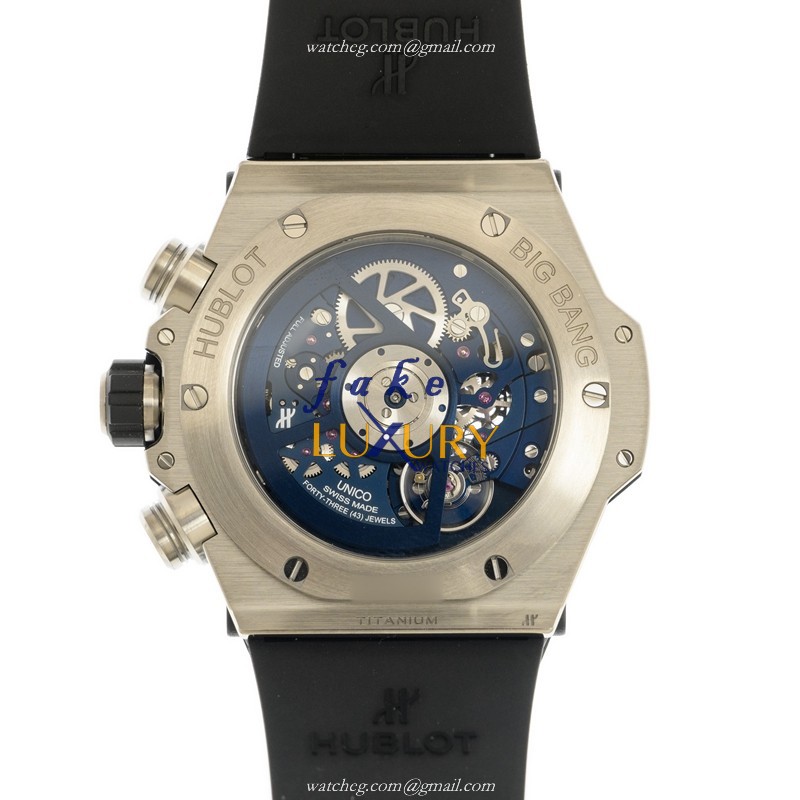 Hublot 421.NX.5170.RX Replica Watch, Automatic, Titanium Case, Blue Dial, Sapphire Crystal - Image 3