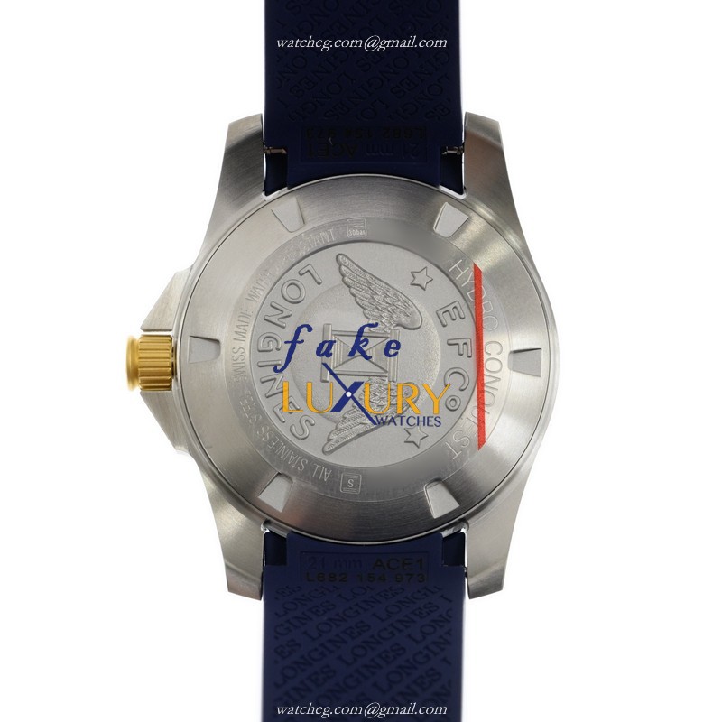 Longines L3.781.3.96.9 Conquest Automatic Blue Dial Stainless Steel Rubber Replica Watch - Image 3