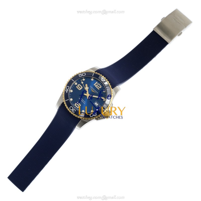 Longines L3.781.3.96.9 Conquest Automatic Blue Dial Stainless Steel Rubber Replica Watch - Image 2