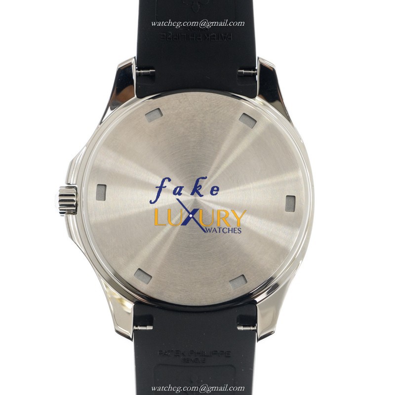 Patek Philippe 5267/200A-001 Aquanaut Quartz Replica Watch - 38.8mm Steel & Diamonds Black Rubber - Image 3