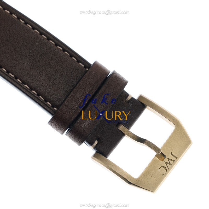 IWC IW327101 Pilots Automatic Bronze Green Dial Brown Strap Replica Watch - Image 4
