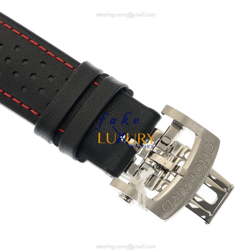 Chopard 168571-3009 Replica Watch, Automatic, Stainless Steel, Gray Dial, Sapphire Crystal, Black - Image 4