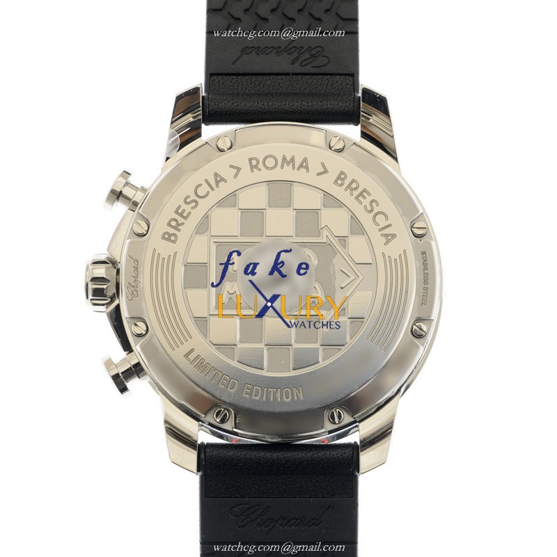 Chopard 168571-3009 Replica Watch, Automatic, Stainless Steel, Gray Dial, Sapphire Crystal, Black - Image 3