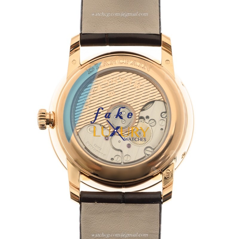 Blancpain 6126-2987-55B Villeret - Replica Watch - Automatic - Rose Gold - Beige Dial - Alligator - Image 3