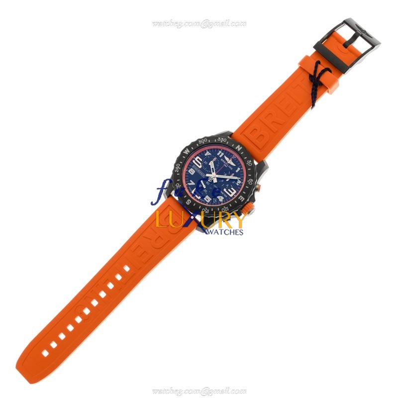 Breitling Endurance Pro X82310A51B1S1 Quartz Carbon Fiber Black Dial Orange Rubber Replica Watch - Image 2