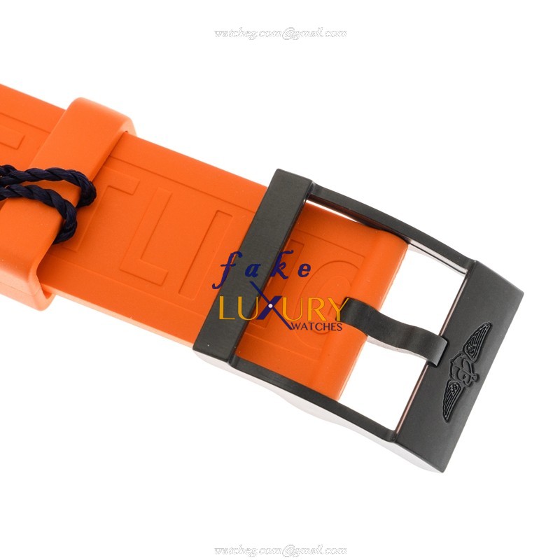 Breitling Endurance Pro X82310A51B1S1 Quartz Carbon Fiber Black Dial Orange Rubber Replica Watch - Image 4