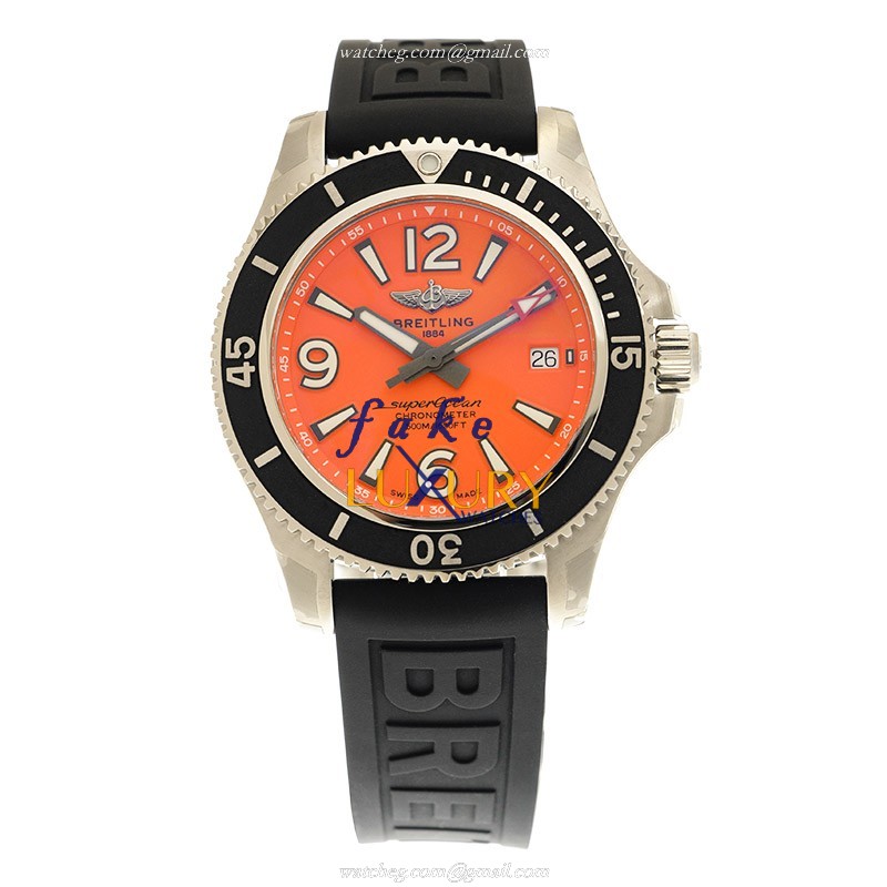 Breitling A17366D7101S2 Superocean 42 Automatic Orange Dial Replica Watch - Image 2