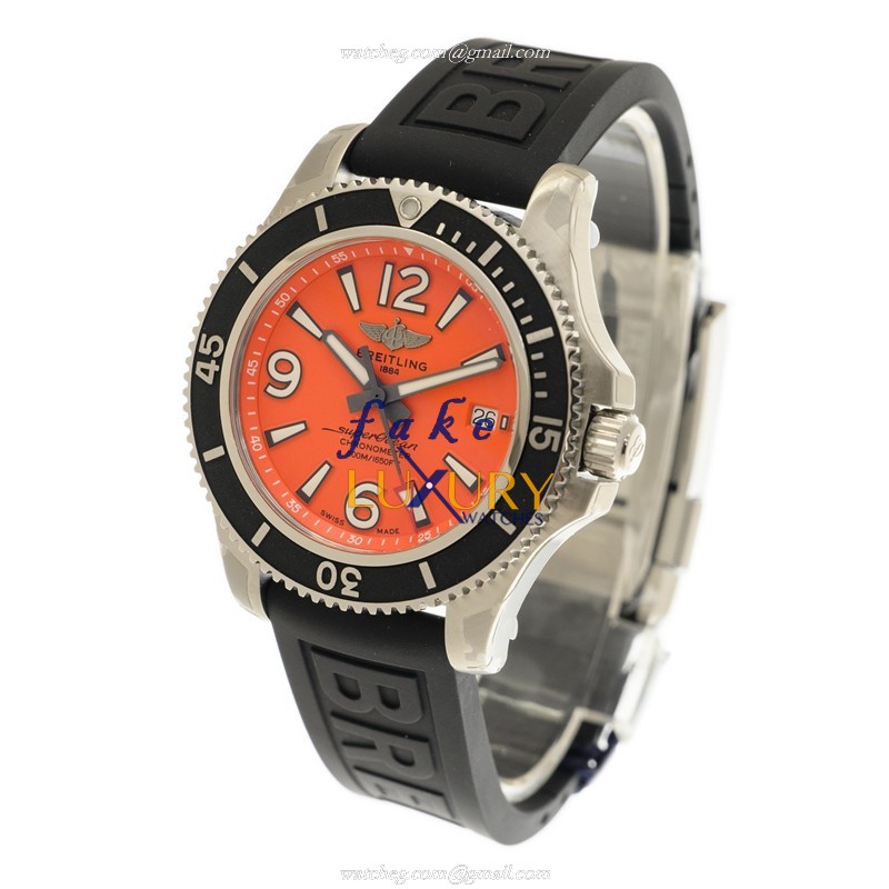 Breitling A17366D7101S2 Superocean 42 Automatic Orange Dial Replica Watch - Image 3