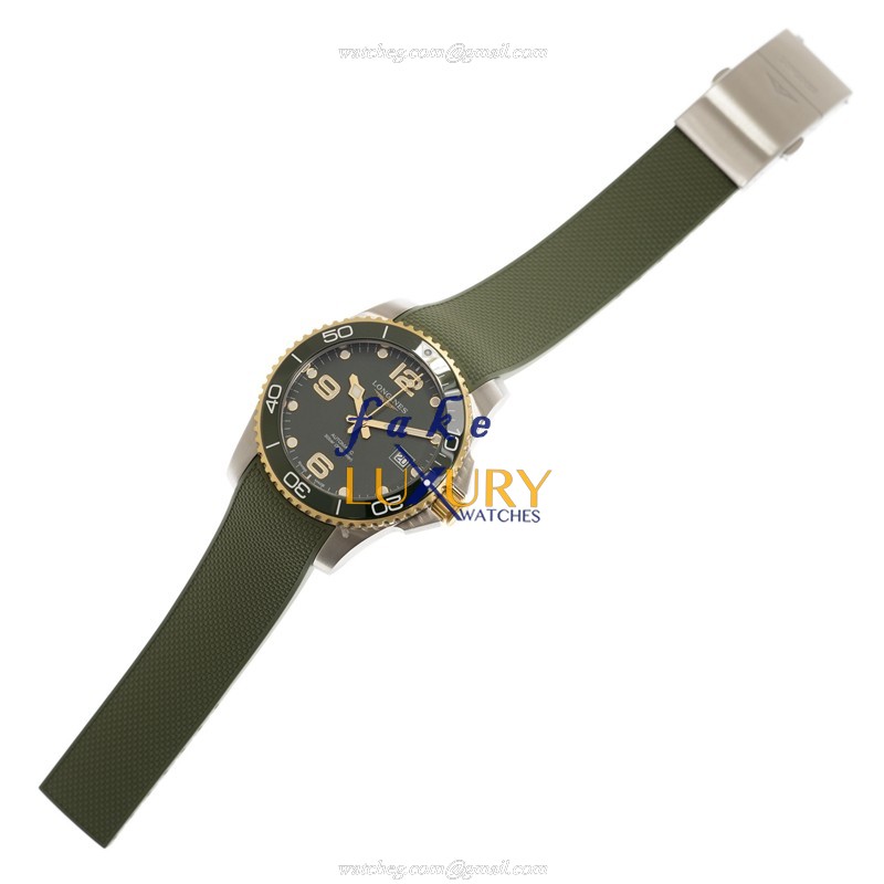 Longines L3.781.3.06.9 Swiss Automatic Stainless Steel Watch, Green Dial Canvas Strap, 300M Water - Image 2