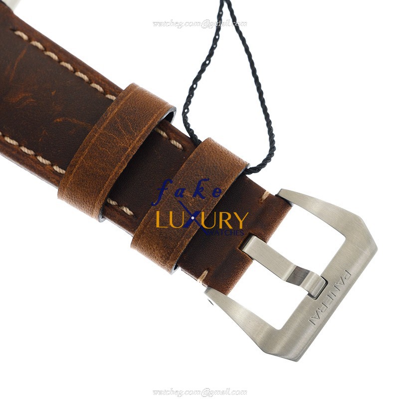Panerai PAM01075 LUMINOR Automatic Stainless Steel Replica Watch - Beige Dial, Brown Cowhide Strap - Image 4