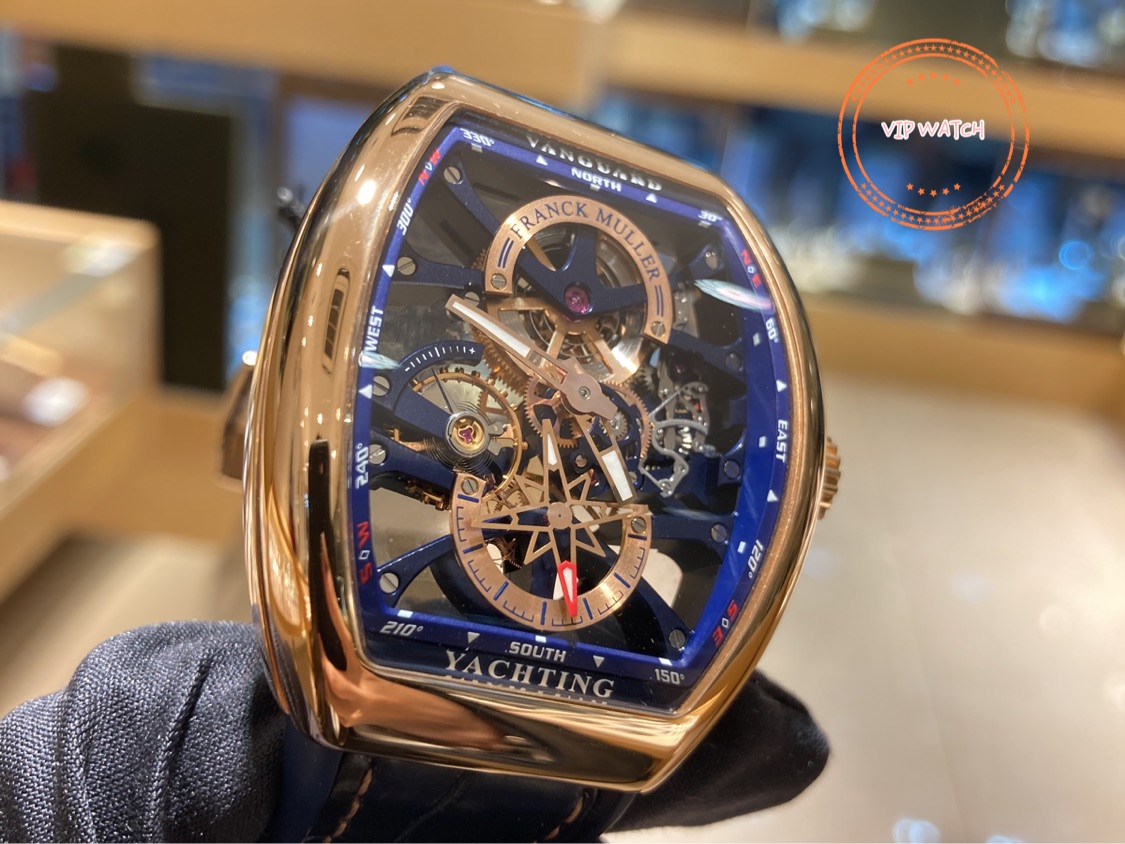 Franck Muller V 41 S6 SQT YACHTING ANC 5N.BL Manual Wind 18kt Rose Gold Replica Watch, Model V 41 - Image 5