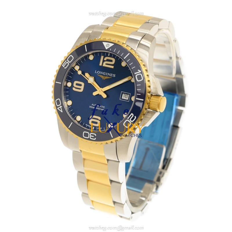 Longines L3.781.3.96.7 CONQUEST Auto 18kt Gold Steel Replica Watch - Image 3