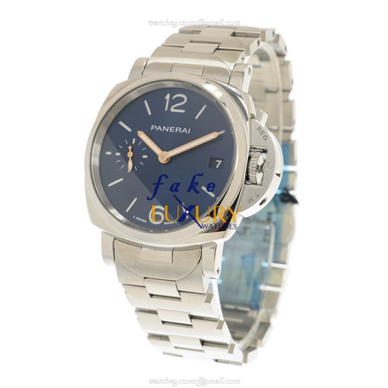 Panerai PAM01123 LUMINOR DUE Automatic Stainless Steel Blue Dial Replica Watch - Image 3