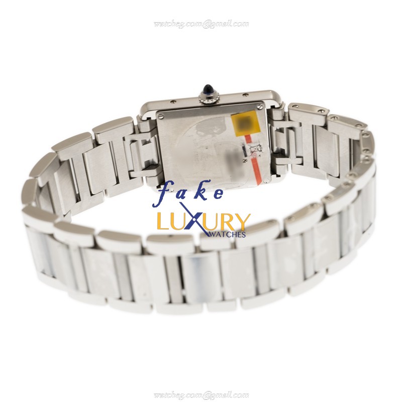 Cartier WSTA0052 TANK Quartz Stainless Steel Replica Watch, Automatic, Silver Dial, 25.5mm Case - Image 4