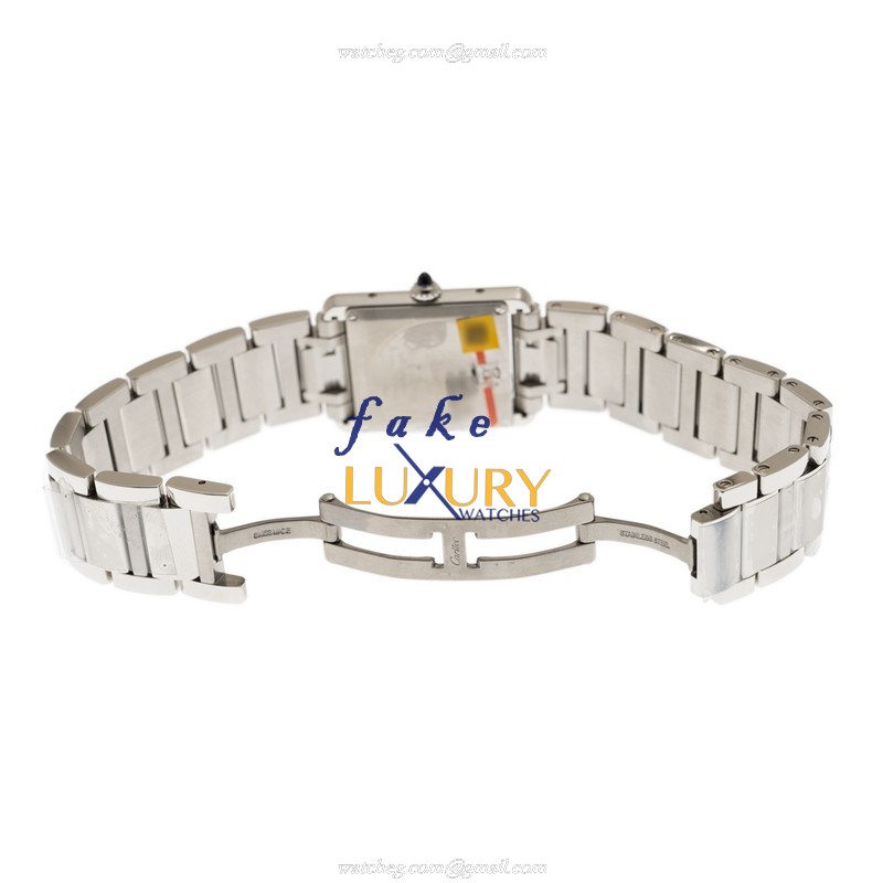 Cartier WSTA0052 TANK Quartz Stainless Steel Replica Watch, Automatic, Silver Dial, 25.5mm Case - Image 5