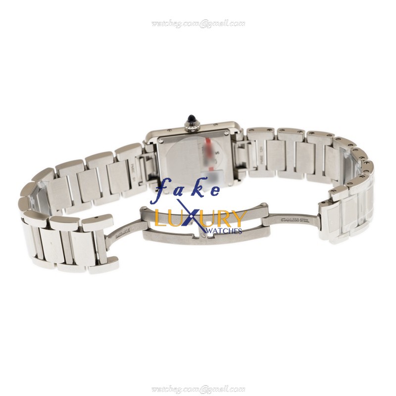 Cartier WSTA0051 TANK Quartz Stainless Steel Silver Dial 22mm Replica Watch - Image 5