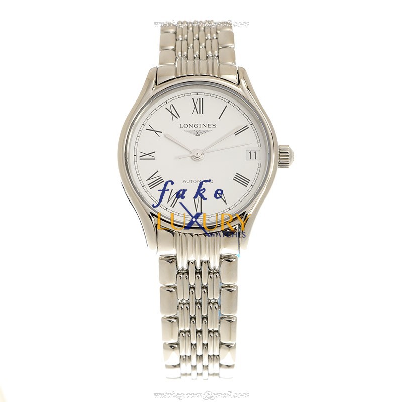 Longines L4.361.4.11.6 Lyre Replica Watch, Automatic, White Dial, Steel Case & Bracelet - Image 2