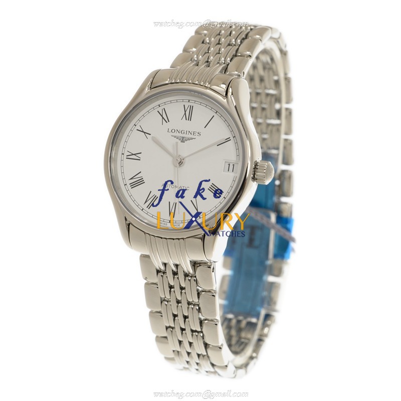 Longines L4.361.4.11.6 Lyre Replica Watch, Automatic, White Dial, Steel Case & Bracelet - Image 3