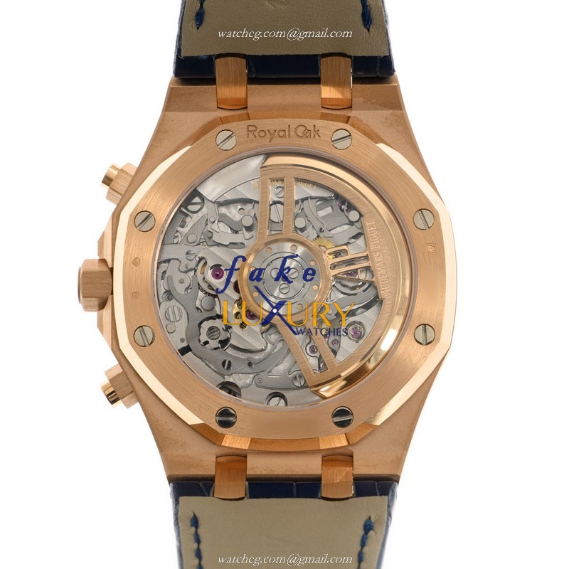 Audemars Piguet Royal Oak 26239OR Replica Watch in Rose Gold with Blue Dial Automatic - Image 3