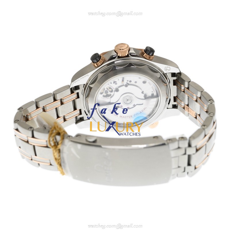 Omega 210.20.44.51.01.001 | Automatic | 18kt Rose Gold & Steel | Black Dial | Gold Strap | Replica - Image 4