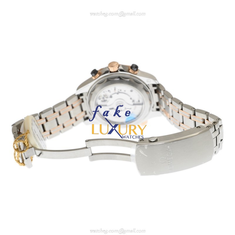 Omega 210.20.44.51.01.001 | Automatic | 18kt Rose Gold & Steel | Black Dial | Gold Strap | Replica - Image 5