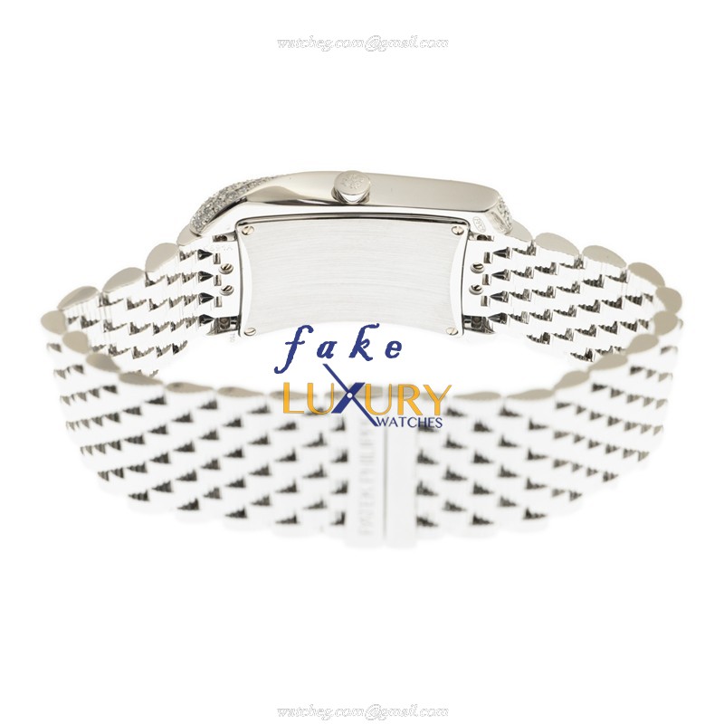 Patek Philippe 4972/1G-001 Gondolo Quartz White Dial 18kt White Gold Diamond Replica Watch - Image 4
